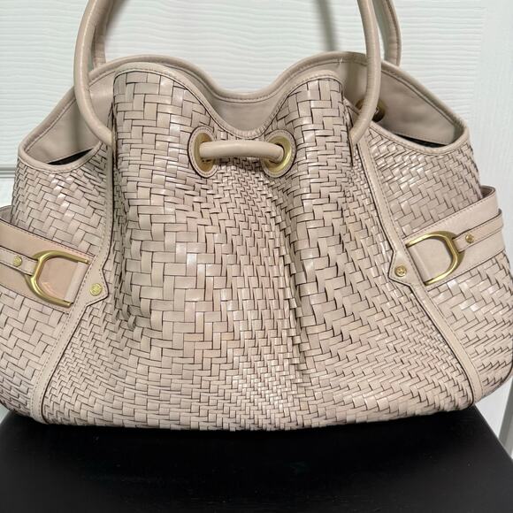 Cole Haan Genevieve Woven Denny Satchel Bag - Picture 2 of 14